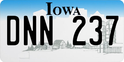 IA license plate DNN237