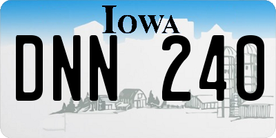 IA license plate DNN240
