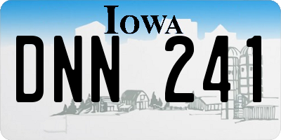 IA license plate DNN241