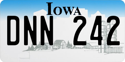 IA license plate DNN242