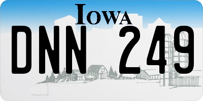 IA license plate DNN249