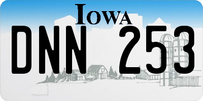 IA license plate DNN253