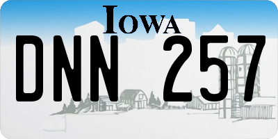 IA license plate DNN257