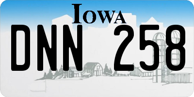 IA license plate DNN258