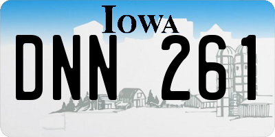 IA license plate DNN261