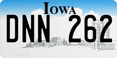 IA license plate DNN262