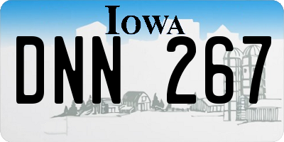 IA license plate DNN267