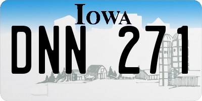 IA license plate DNN271