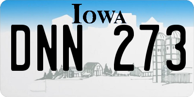 IA license plate DNN273