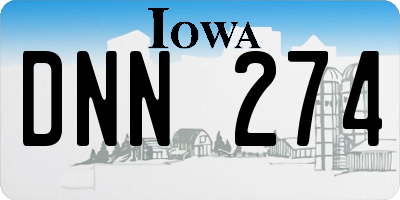 IA license plate DNN274
