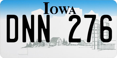 IA license plate DNN276