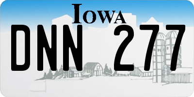 IA license plate DNN277