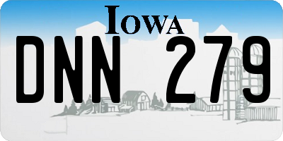 IA license plate DNN279