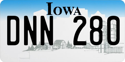 IA license plate DNN280