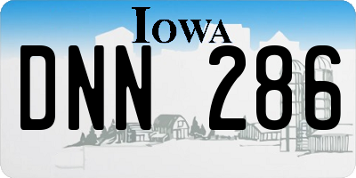 IA license plate DNN286