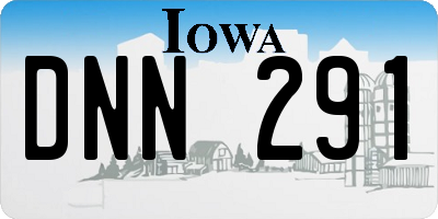 IA license plate DNN291