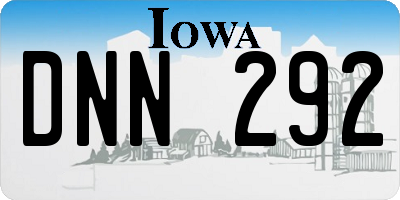 IA license plate DNN292