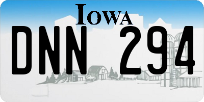 IA license plate DNN294