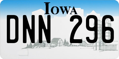 IA license plate DNN296