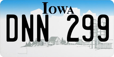 IA license plate DNN299