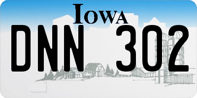 IA license plate DNN302