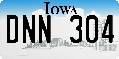 IA license plate DNN304