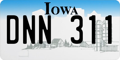 IA license plate DNN311