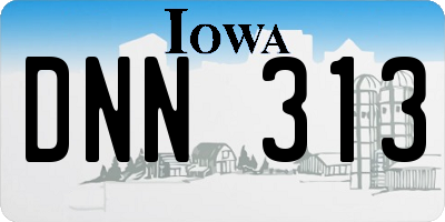 IA license plate DNN313
