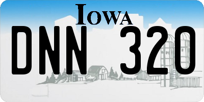 IA license plate DNN320