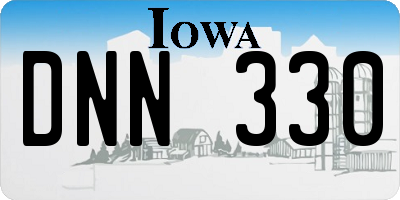 IA license plate DNN330