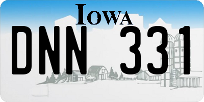IA license plate DNN331