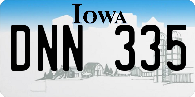 IA license plate DNN335
