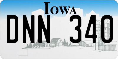 IA license plate DNN340