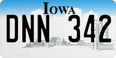 IA license plate DNN342