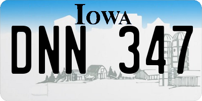 IA license plate DNN347