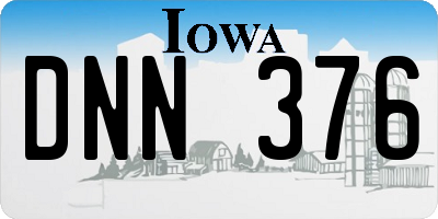 IA license plate DNN376