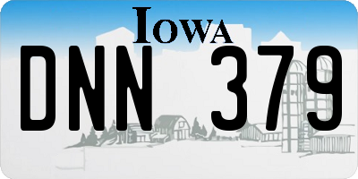 IA license plate DNN379