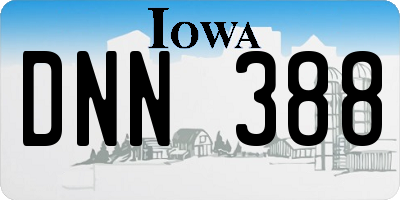 IA license plate DNN388