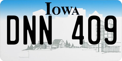 IA license plate DNN409