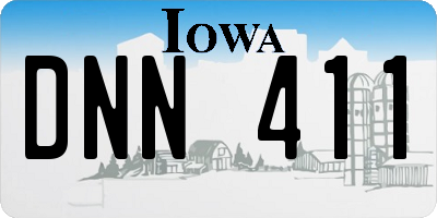 IA license plate DNN411