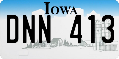 IA license plate DNN413