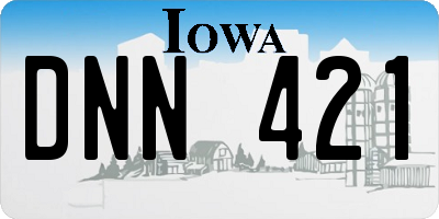 IA license plate DNN421
