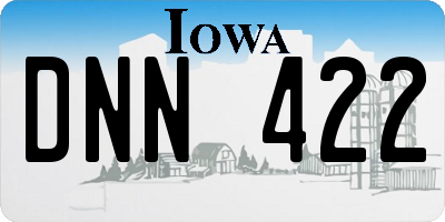 IA license plate DNN422