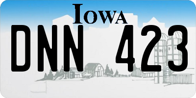 IA license plate DNN423
