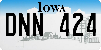 IA license plate DNN424