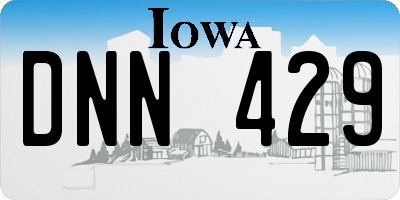 IA license plate DNN429