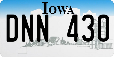 IA license plate DNN430