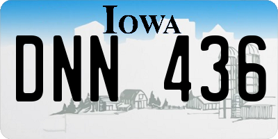 IA license plate DNN436