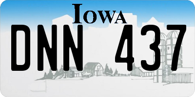 IA license plate DNN437