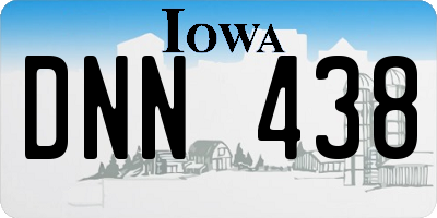 IA license plate DNN438